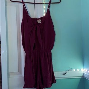 Burgundy romper. New.